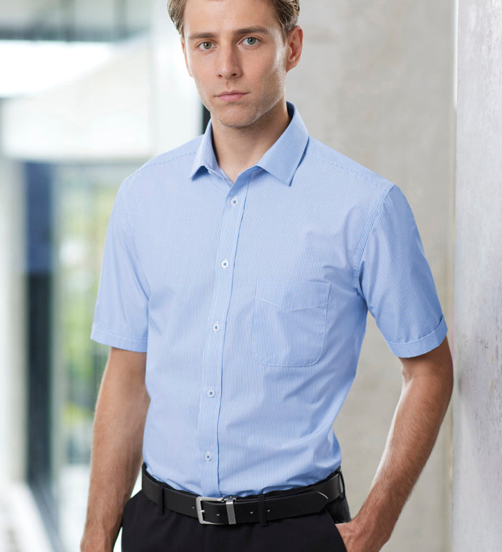 Fashion Biz S812MS Mens Euro Short Sleeve Shirt