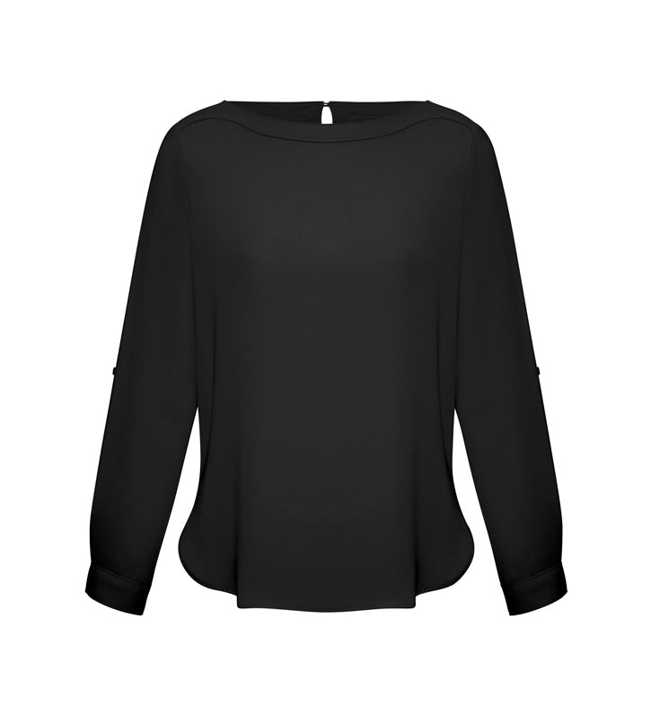 Fashion Biz S828LL Womens Madison Boatneck Top