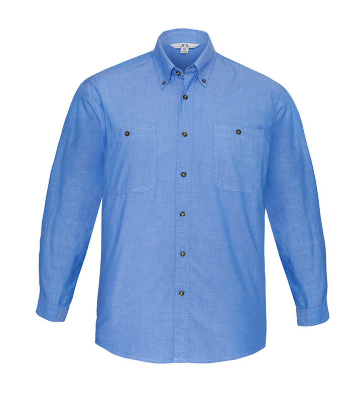 Mens Chambray Long Sleeve Shirt