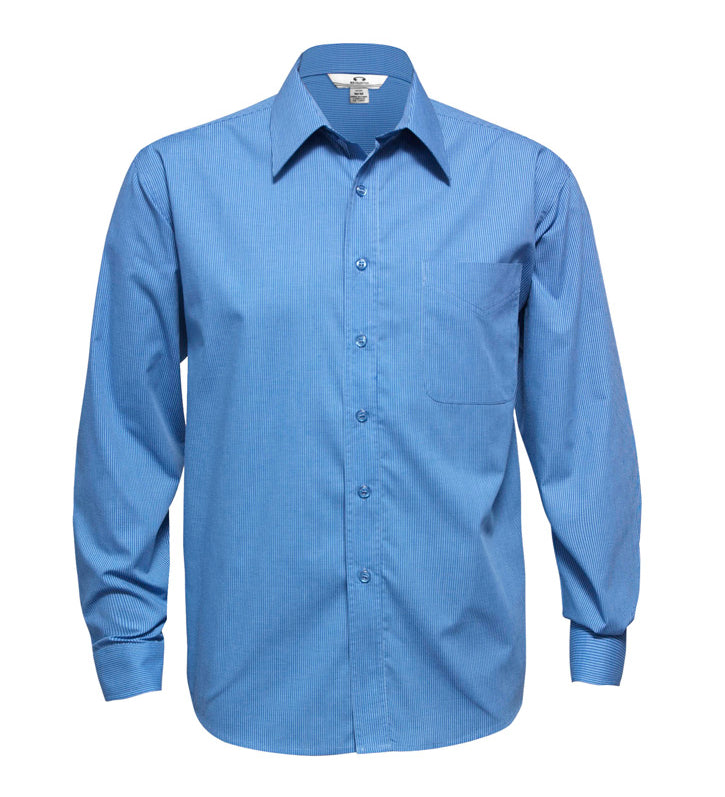 Mens Micro Check Long Sleeve Shirt