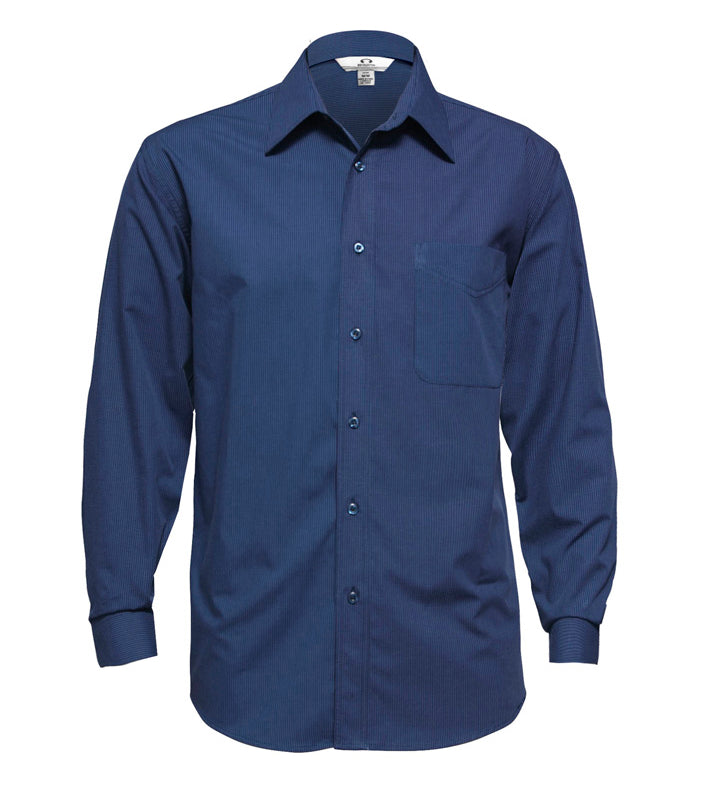 Fashion Biz SH816 Mens Micro Check Long Sleeve Shirt