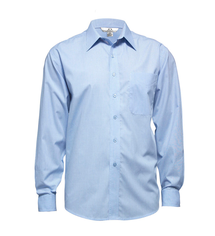 Fashion Biz SH816 Mens Micro Check Long Sleeve Shirt