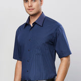 Fashion Biz SH817 Mens Micro Check Short Sleeve Shirt