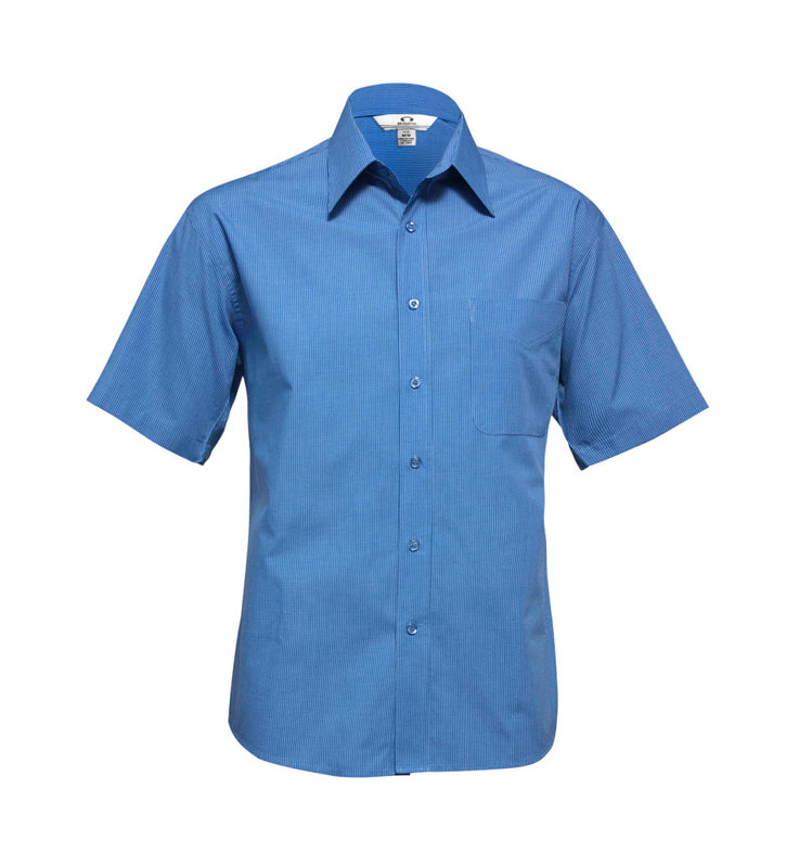 Mens Micro Check Short Sleeve Shirt